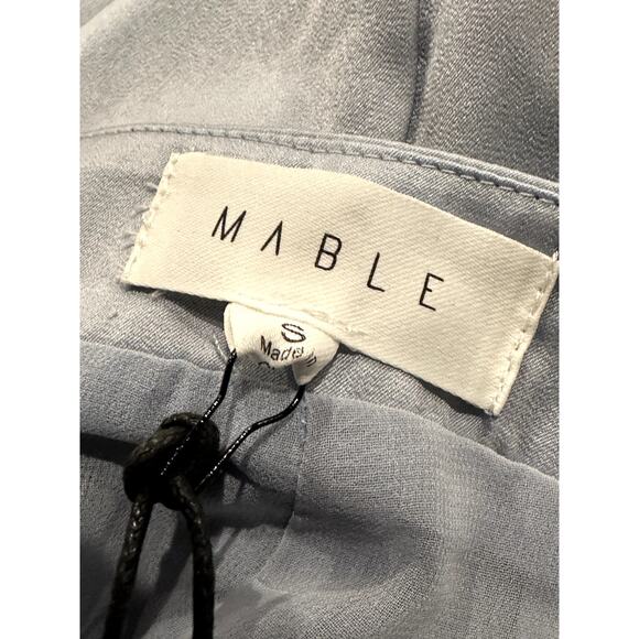 Mable – Juno Tied Detail Top and Shorts Set – Blue – S - Picture 4 of 12